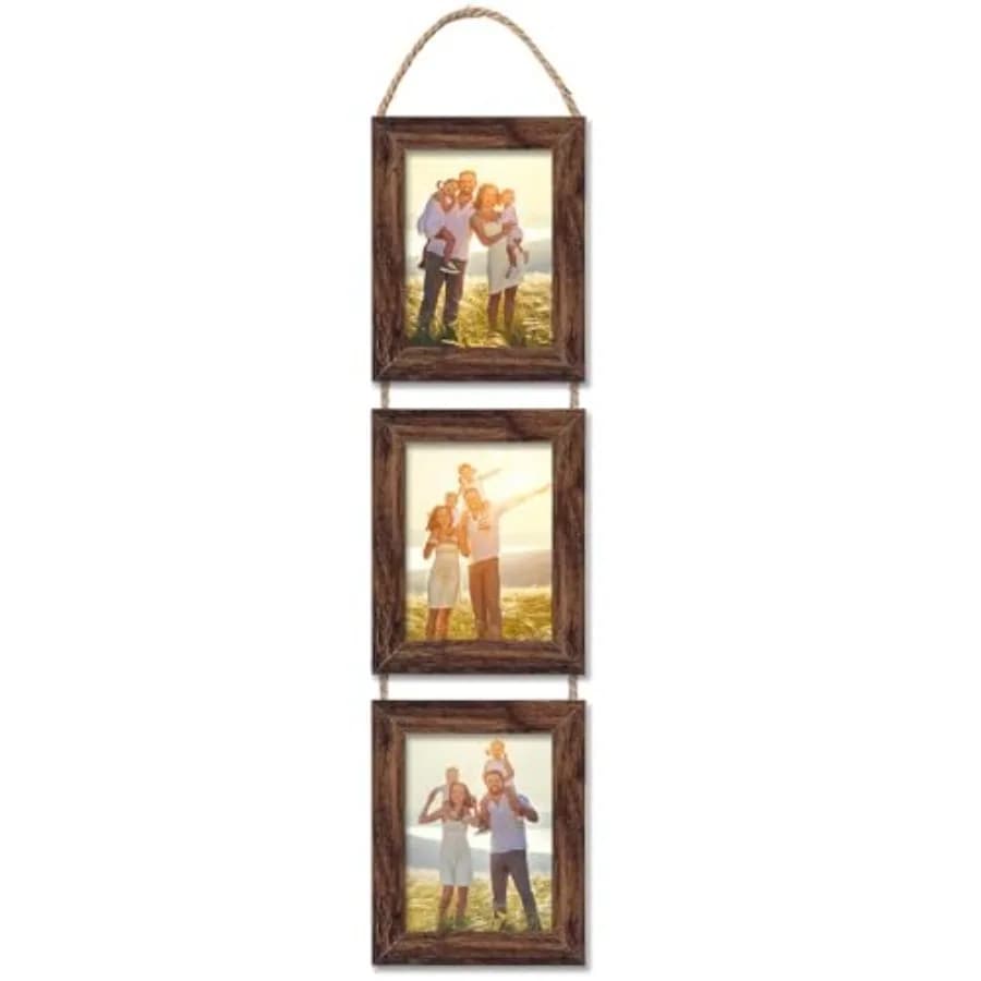 Wall Hanging Picture Frames Collage with 3 Opening Frames