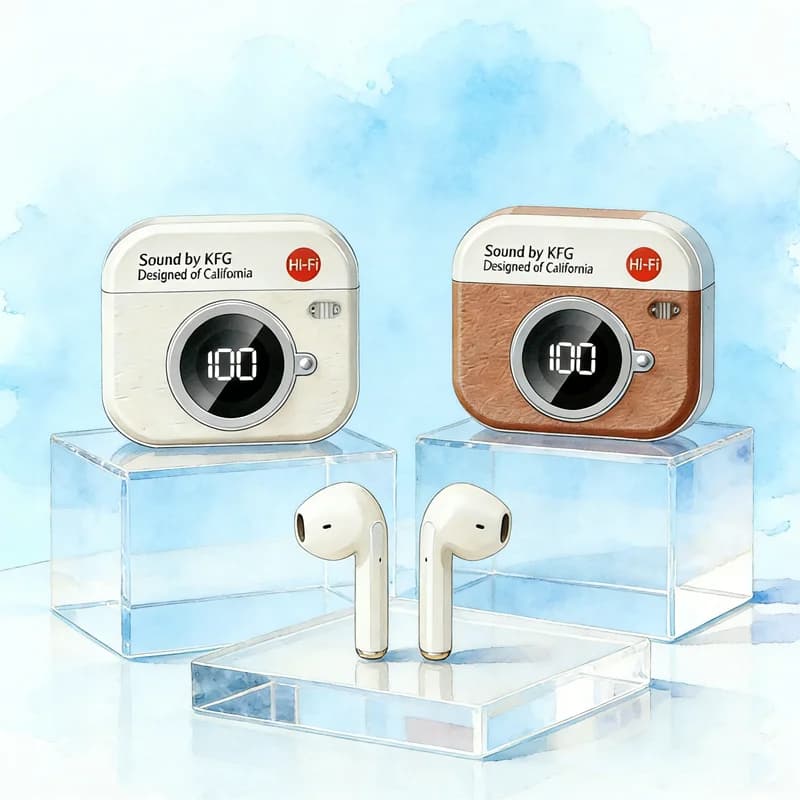 New Bluetooth 5.3 Wireless TWS Headphones with Digital LED Display, Long Lifespan, Audio HiFi, for Gaming and Sport
