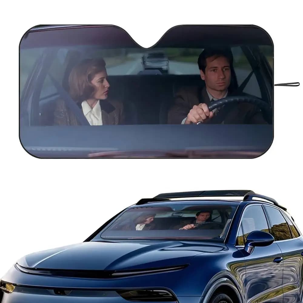 XX-Files Serie TV Parasole per auto Parabrezza Pieghevole Isolamento a tre strati Parasole con ventosa Blocchi Raggi UV Sole
