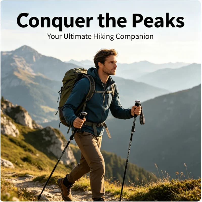 Bastoncini da Trekking Telescopici Pieghevoli 130cm, Bastoni da Passeggio Portatili per Anziani, Escursionismo, Campeggio, Viaggi e Uso all'Aperto