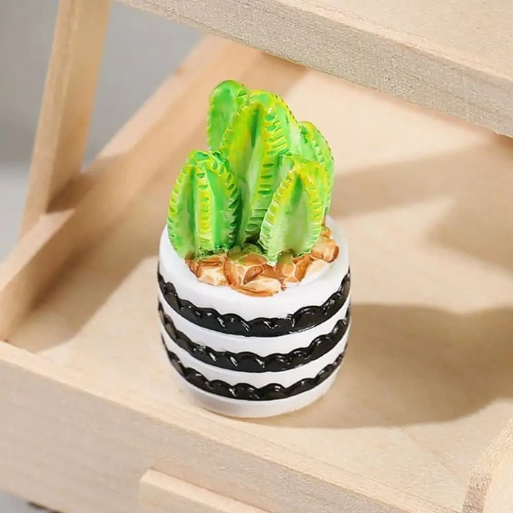 1:12 Home of miniature dolls Pot plant Multistyles Mini Bonsai Garden House model Green leaves Pot plant Home accessories