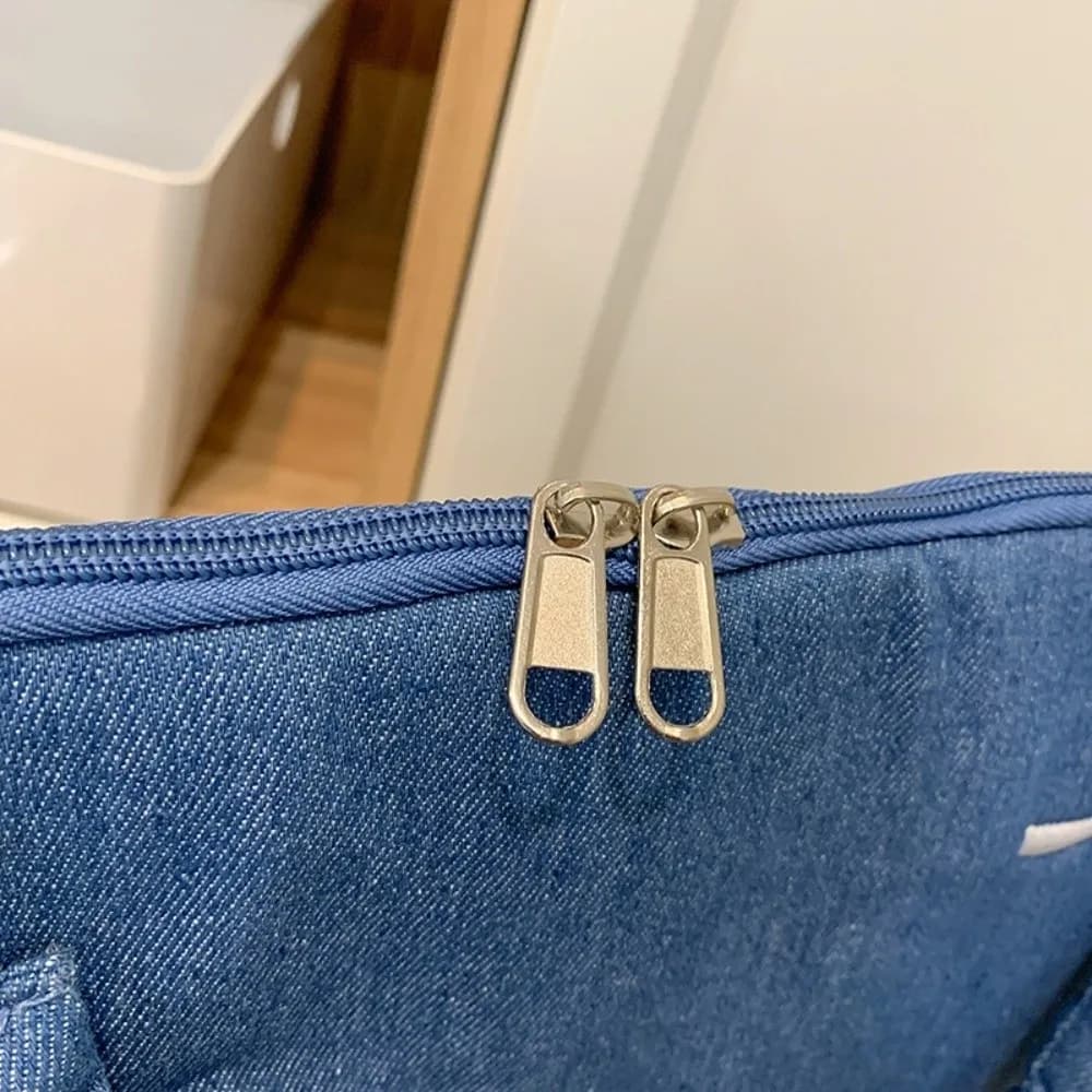 Borsa per computer portatile alla moda Borsa per laptop ricamata con fiocco da 14 pollici Custodia morbida antiurto per laptop da lavoro