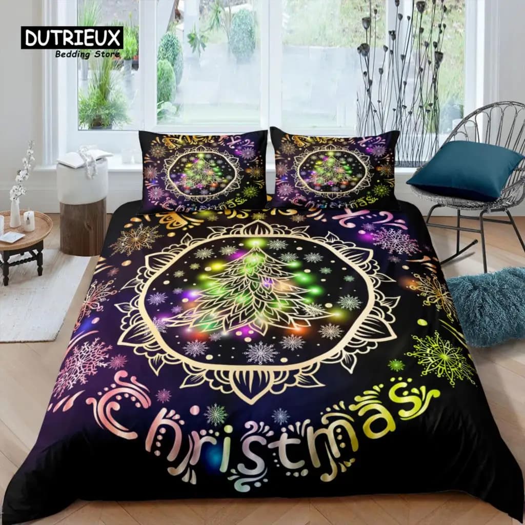 Home Living Set di biancheria da letto natalizia 3D di lusso Copripiumino Federa Set di biancheria da letto per bambini Queen e King Taglia EU/US/AU/UK