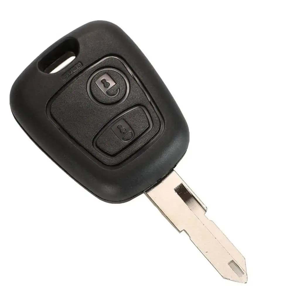 Telecomando auto 433MHz a 2 pulsanti con chip ID46 e batteria per Peugeot 206 CC 2001-2012