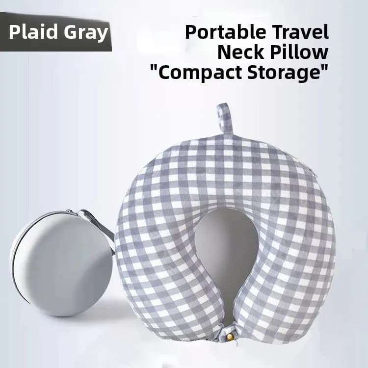 Nuovo cuscino a forma di U personalizzabile con logo, cuscino da viaggio per auto e aereo, supporto per dormire sul fianco, portatile in memory foam