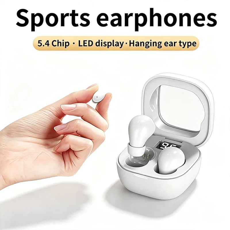 SK19-Auricolari wireless con display LED, cuffie Bluetooth wireless binaurali TWS, cuffie Bluetooth impermeabili con riduzione del rumore