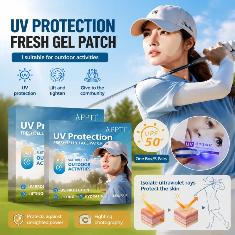 Eye Mask PatchUV Jelly Sunscreen Transparent Safe Protection No Irritation Korean Imported Facial Gel Patch For Golf Course