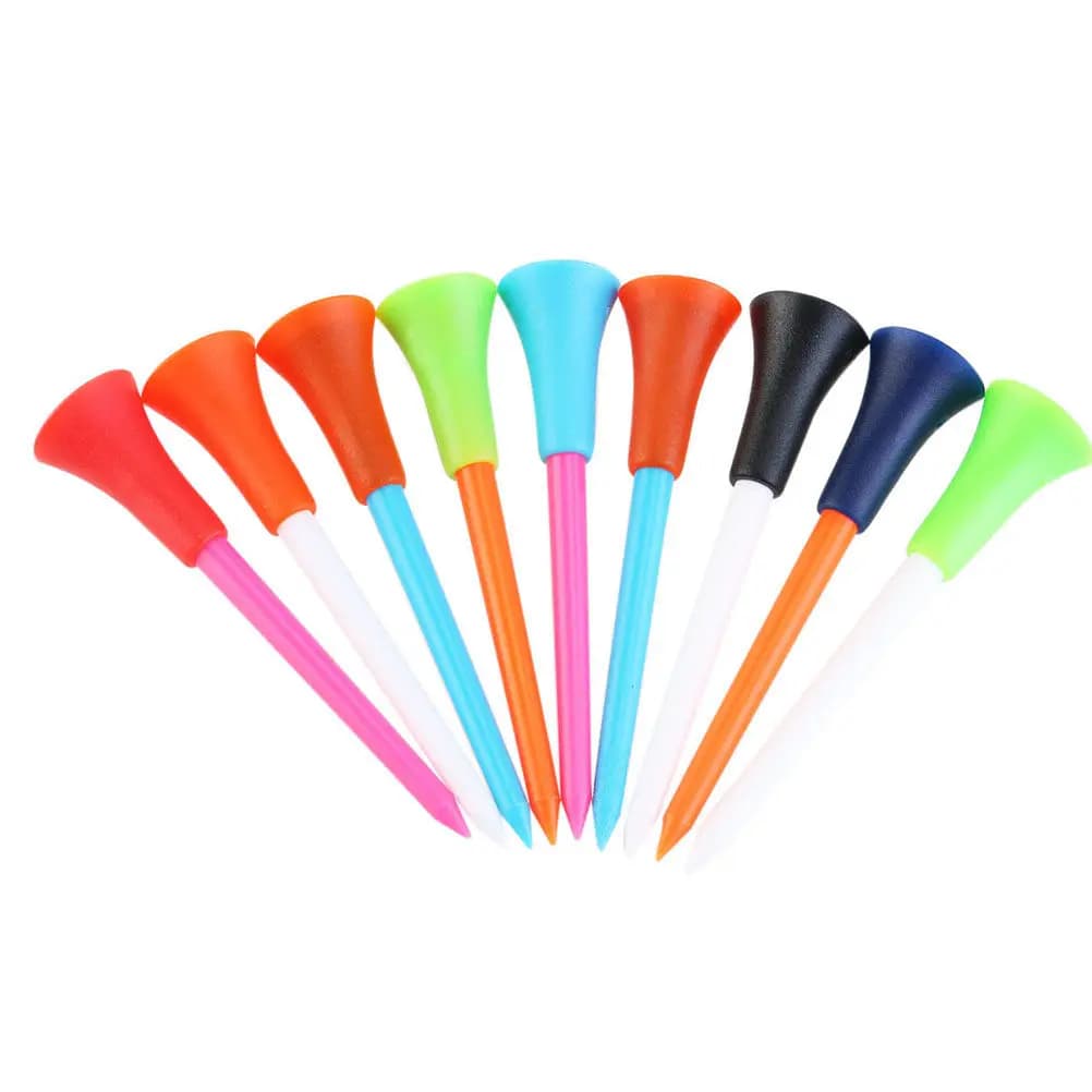 Golf Ball Tees 50 Pack 83mm Durable Plastic Tees for Outdoor Practice Training Accessories