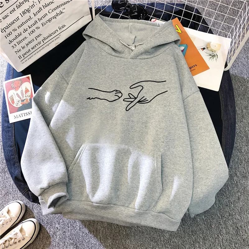 Children Hoodies Casual Printing Long Sleeves Sweatshirts Sports Jogging Pullover Tops Outdoors Street Versatile Woman Clothing