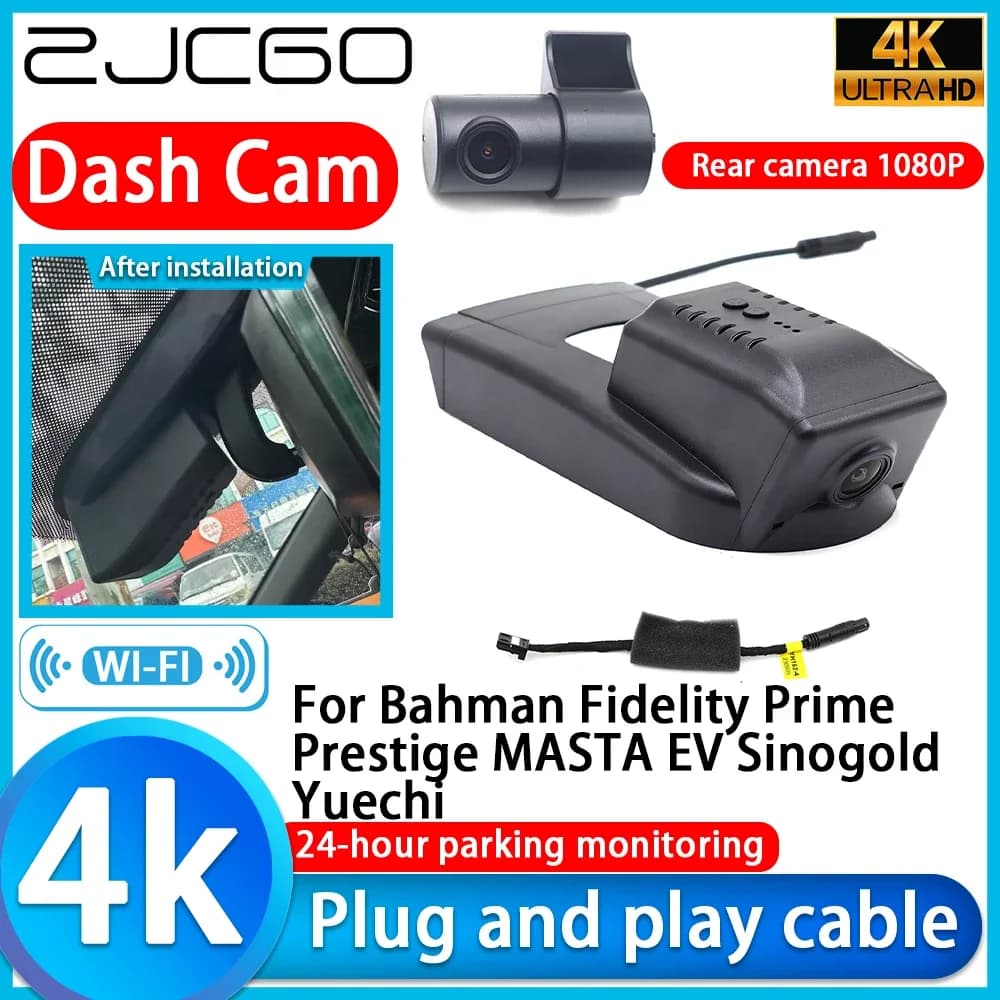 ZJCGO for Bahman Fidelity Prime Prestige MASTA EV Sinogold Yuechi Video Recorder 4K UHD Plug and Play DVR Camera for Auto