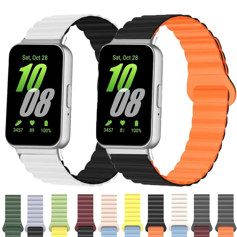 Magnetic Strap for Samsung Galaxy Fit 3 Silicone Sports Strap for Samsung Galaxy Fit3 Accessories Correct Women's Bracelet