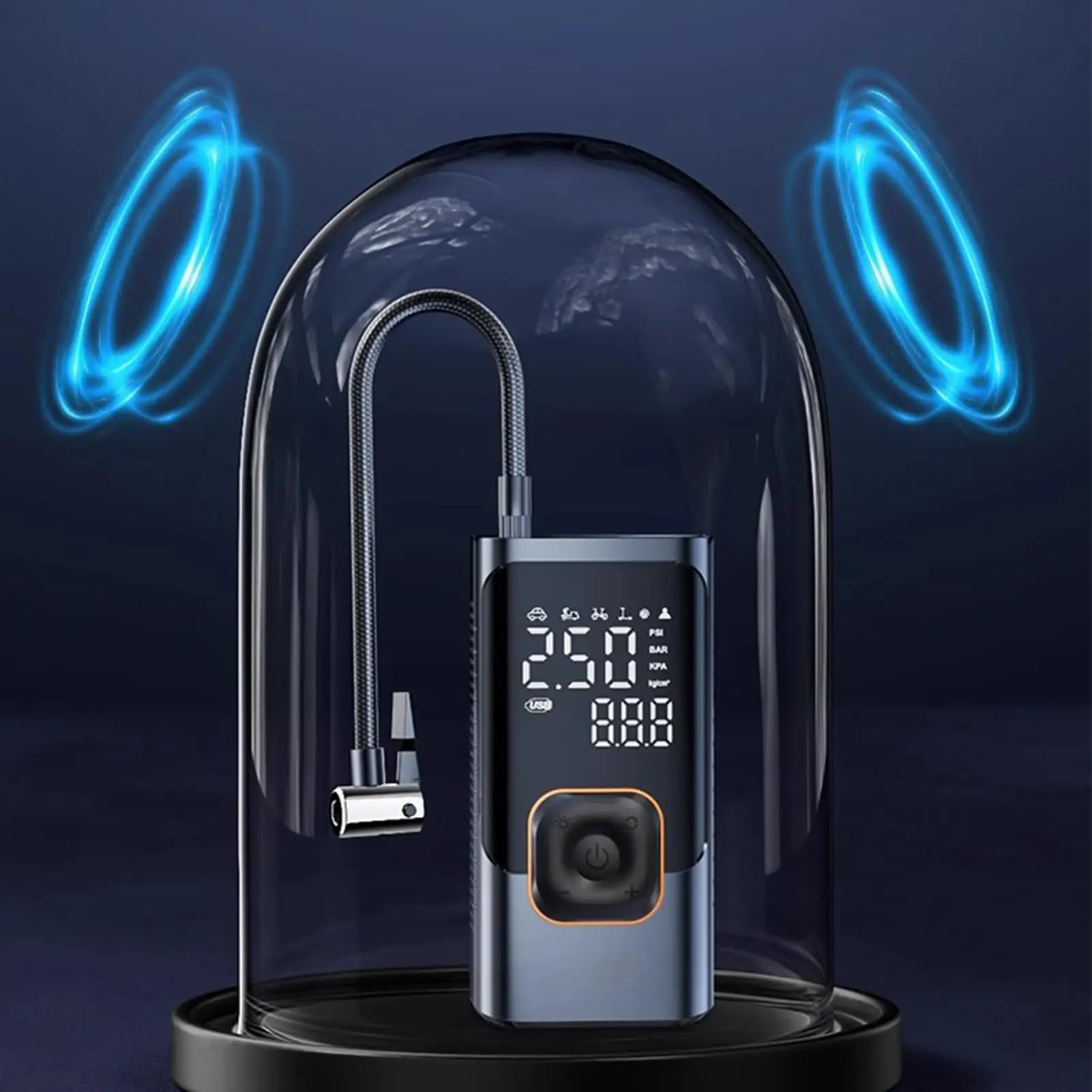 Gonfiatore per pneumatici per auto Strumento per pompa per veicoli elettrici Pompa per pneumatici per auto per bici da trattore Gonfiabili a sfera per camion Bicicletta da moto