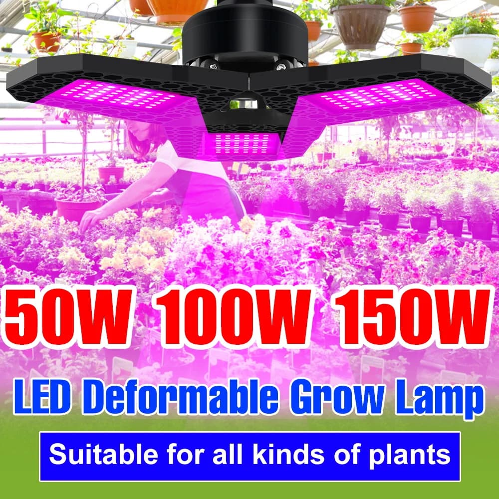 Lampadina LED per Coltivazione 150W E27, Luce a Spettro Completo per Piante, Lampada per Coltivazione Indoor, Semi di Fiori, Serra, Tenda, Frutta e Verdura