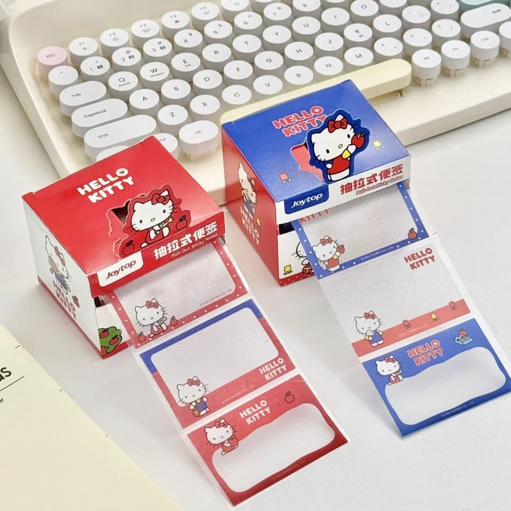 126 Pezzi Originali Sanrio Blocco Note Adesivo Estraibile Hello Kitty, Adesivi per Memo, Forniture per Ufficio e Scuola, Regali per Ragazze