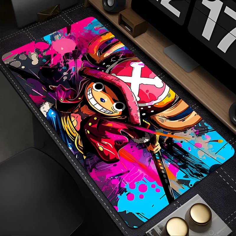 Tappetino per mouse in un unico pezzo Tony Tony Chopper 90x40 cm Accessori da gioco Kawaii Tappetino per tastiera del computer Tappetino da scrivania per giochi alfombrilla Mousepad