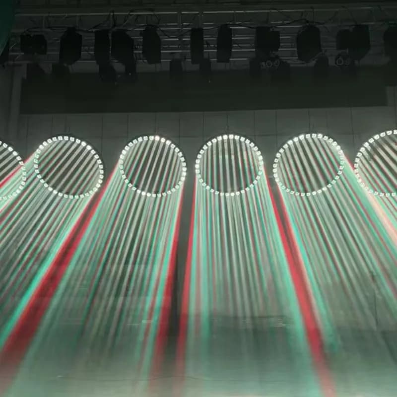 Professional Kinetic Led Ring Light Dmx 3 Winches Lifting Circle Moving matrix Stage Light 1m 1.2m 1.5m RGBW Pixel Wash for Show