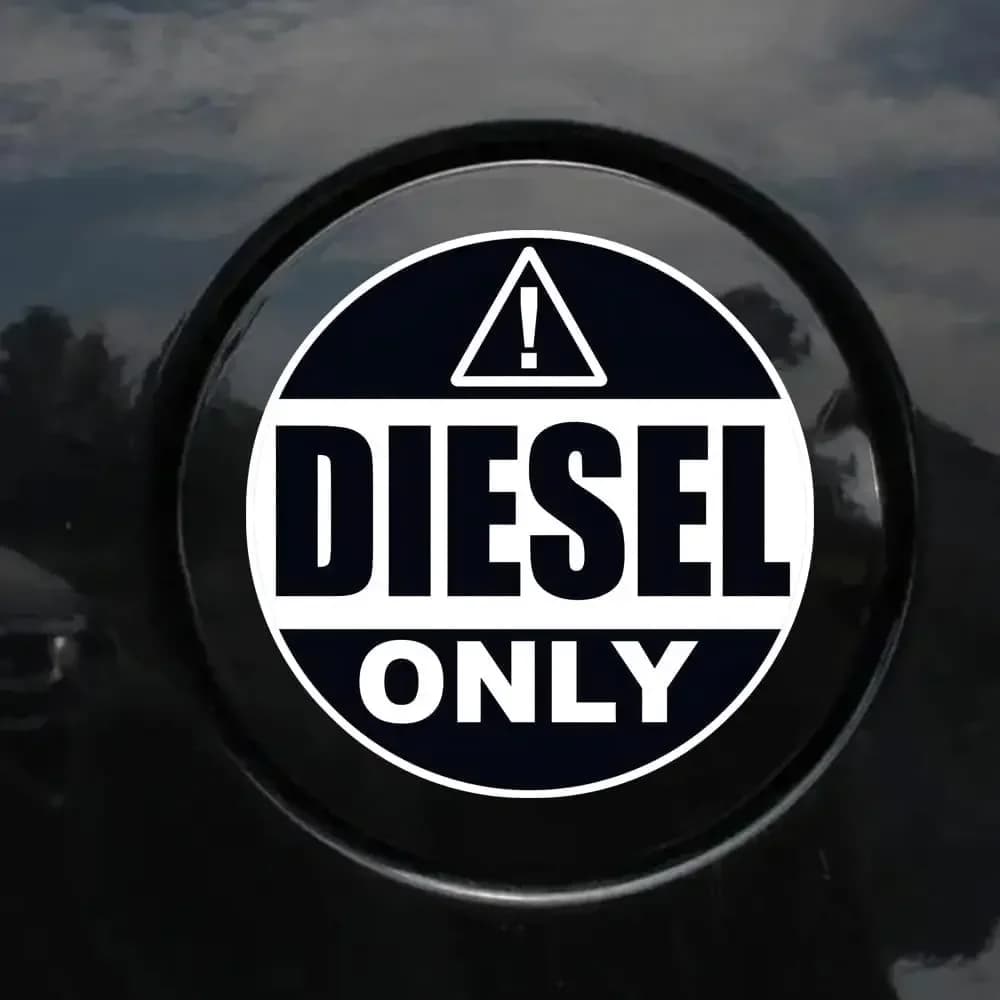 1PC Black White Diesel Only Sticker Waterproof Vinyl Decal for Car Truck SUV Fuel Tank Decor