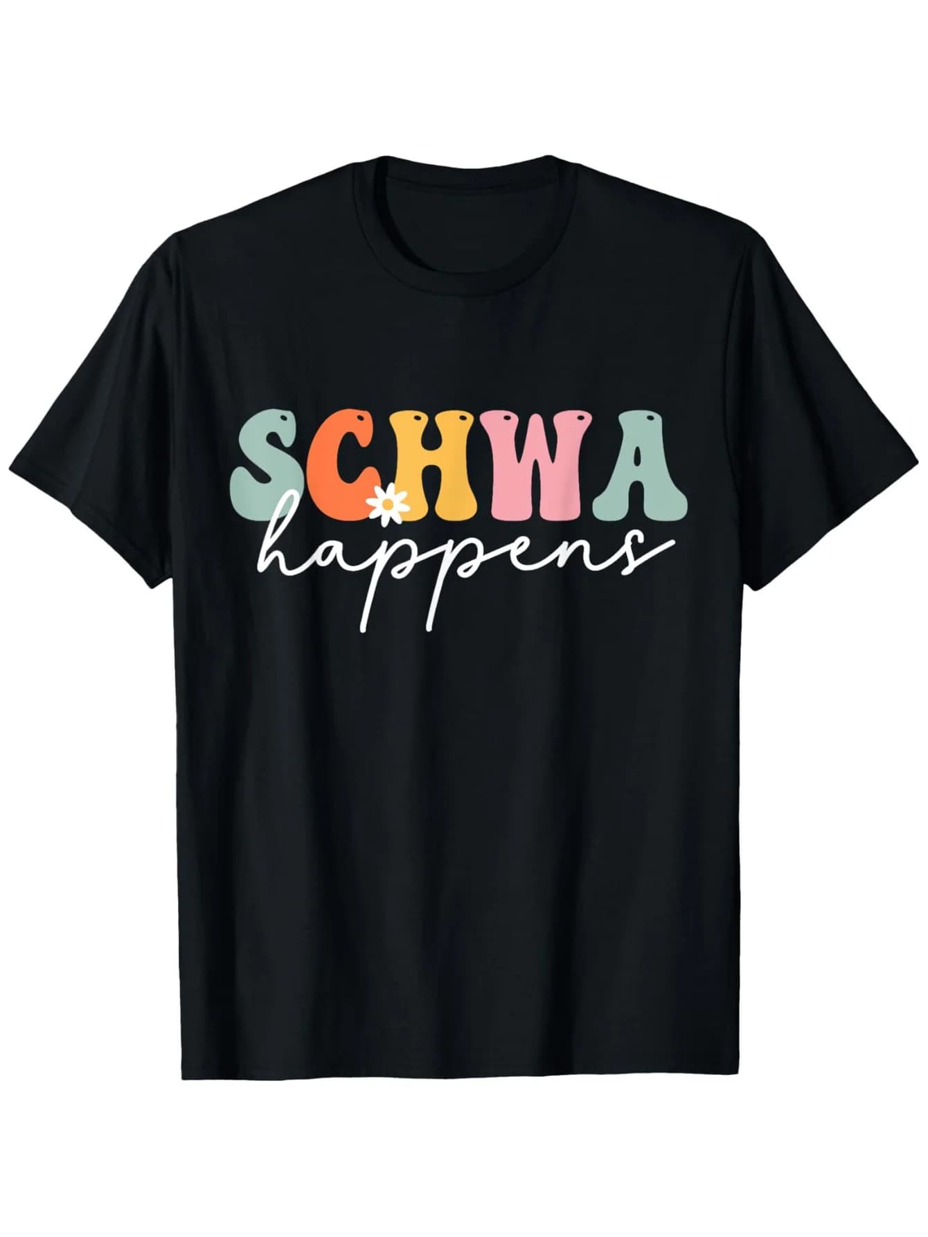 Interessante dislessia Retro Schwa Happens Fonics Insegnante T-shirt Stile allentato Nuovo unisex T-shirt a maniche corte Casual Confortevole 100% cotone S