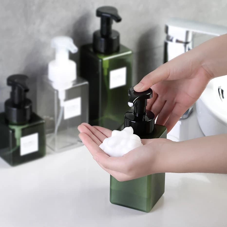 Dispenser vuoto di sapone schiumogeno Bagno disinfettante per le mani Shampoo Lozione per il lavaggio del corpo Pompa riutilizzabile Bottiglia per la produzione di contenitori di schiuma