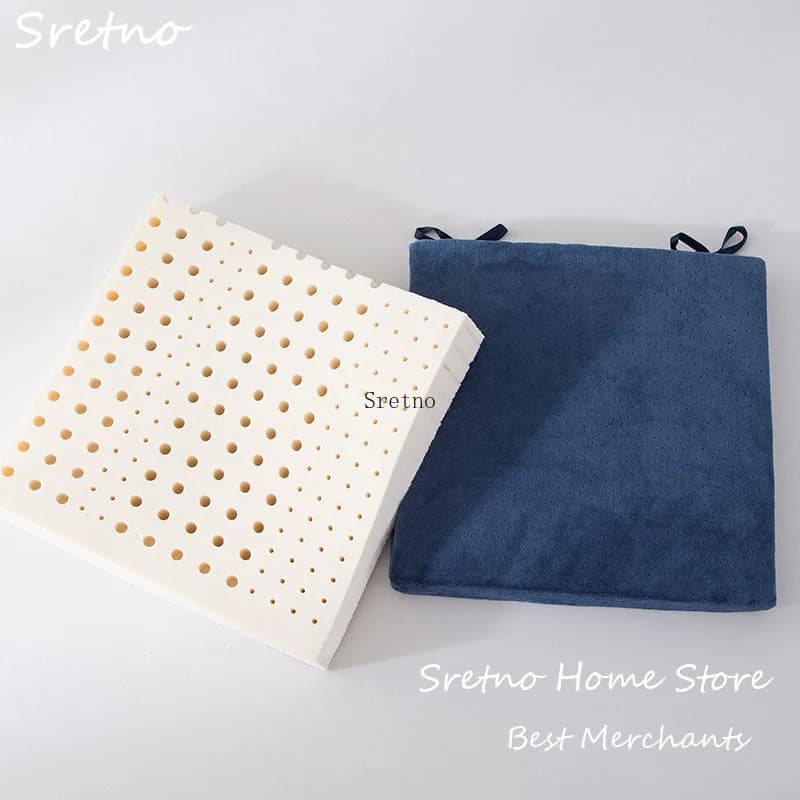 SRETNO Thai Natural Latex Cushion Home Decorations Floor Cushion Single Student Chair Cushions Office Hip Mat Car Seat Cushions