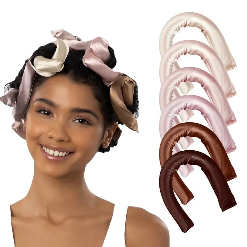 Lazy Curler 25cm heat-free curler set, in rubber, six colors, six pieces, set of hair discs, beauty tools and hairdressers for women