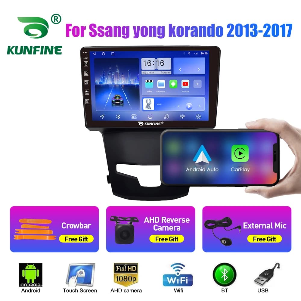 Android Autoradio Lettore Multimediale Per Ssang yong korando 2Din Navigazione GPS Carplay Android Auto Autoradio BT WIFI 4G Stereo