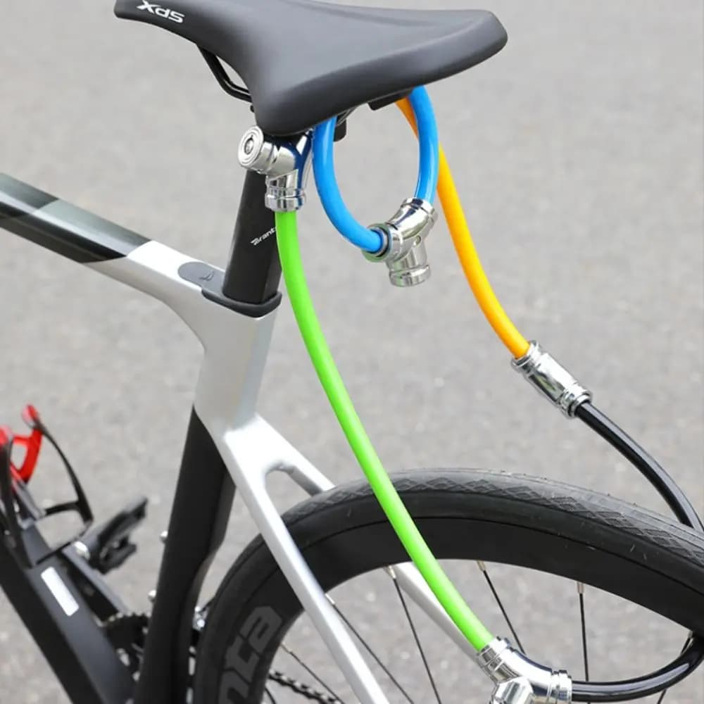 Lucchetto di sicurezza antifurto per bici, impermeabile con 2 chiavi, lucchetto a catena per bicicletta, lucchetto ad anello in lega anti-taglio, lucchetto per mountain bike