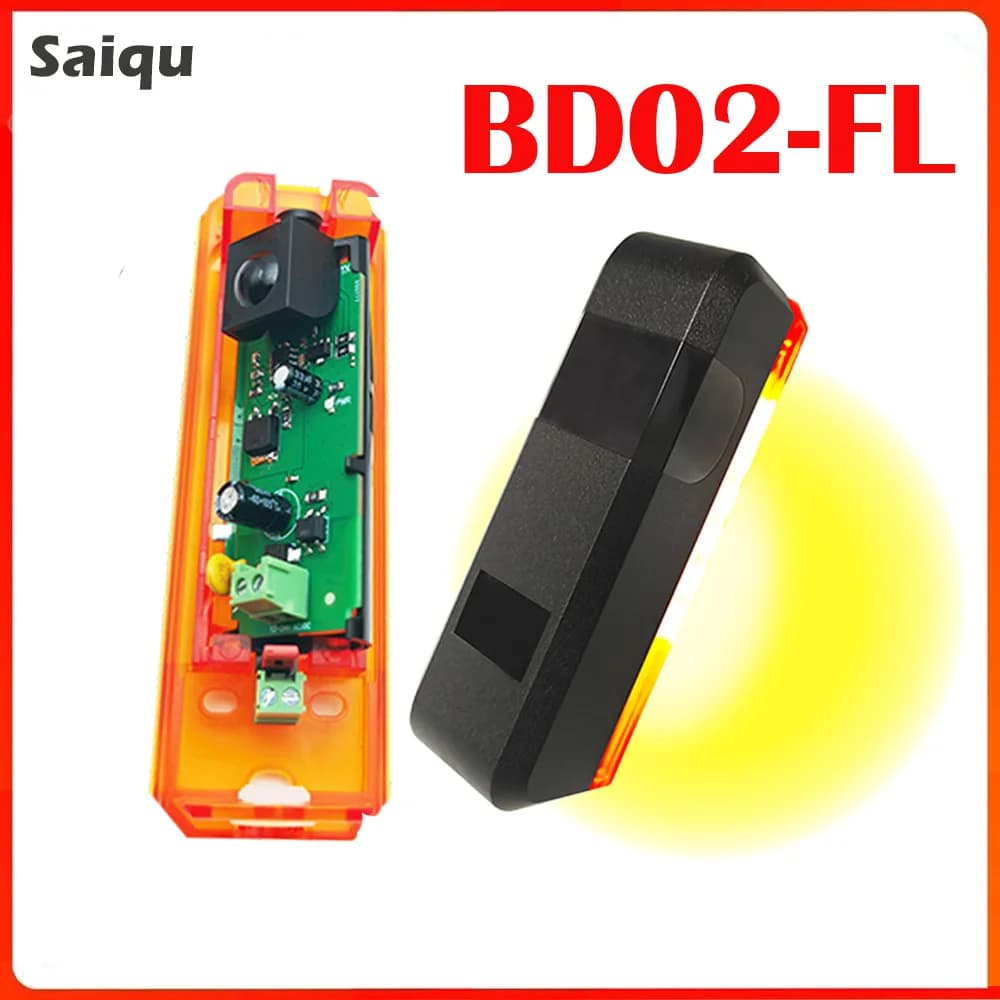 Riflettore Fotocellula Sensore a infrarossi di colore rosso 12-24 V CC/CA per porta del garage 180 ° Orizzontalmente nel trasmettitore e il ricevitore