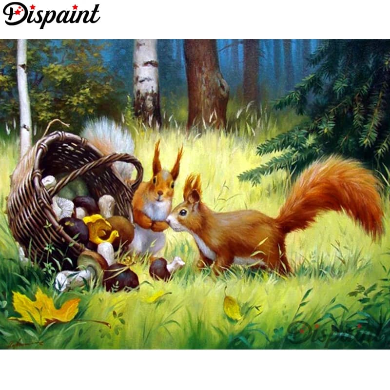 Dispaint Full Square/Round Drill 5D DIY Diamond Painting "Animal rabbit" Embroidery Cross Stitch 3D Home Decor Gift A10127