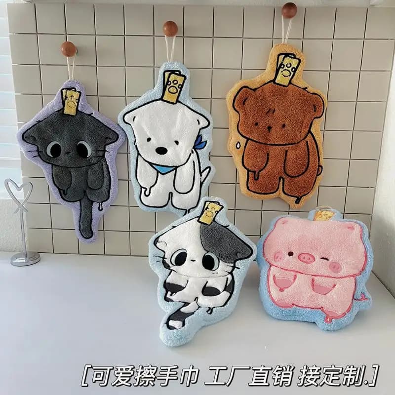 【Bello】Asciugamano per cani e gatti in morbido pile corallo, ad asciugatura rapida, per lavare mani e viso dei bambini, grazioso per bagno e cucina domestica
