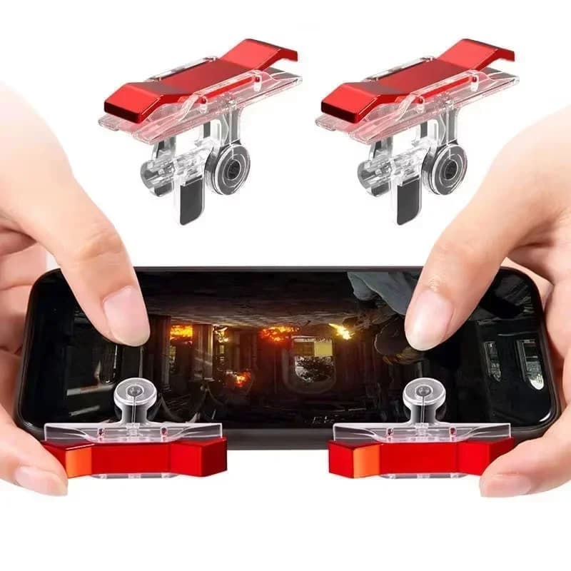 2 pezzi E9 Trigger di gioco per telefono cellulare per PUBG 4 Finger Aim Shooting L1 R1 pulsante chiave in metallo ABS per iPhone Android Gamepad Joystick