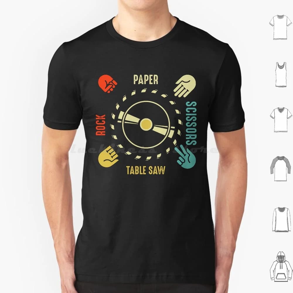 Funny Rock Paper Scissors Table Saw Carpenter Tools Joke T Shirt Men Women Kids 6xl Carpenter Ideas Carpenter With Saying