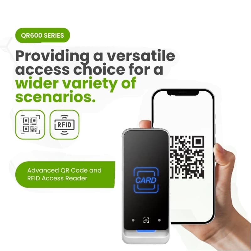 Lettore di Codici QR RFID QR600-V-M, Lettore di Carte NFC IC 13.56MHz, Scanner Impermeabile IP67 Wiegand 26 34 per Sistemi di Controllo Accessi