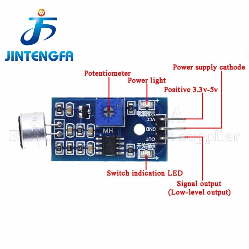 Modulo sensore di rilevamento del suono Sensori sonori Modulo VOS Interruttore ad azionamento vocale Modulo microfono per interruttori Arduino Smart Home