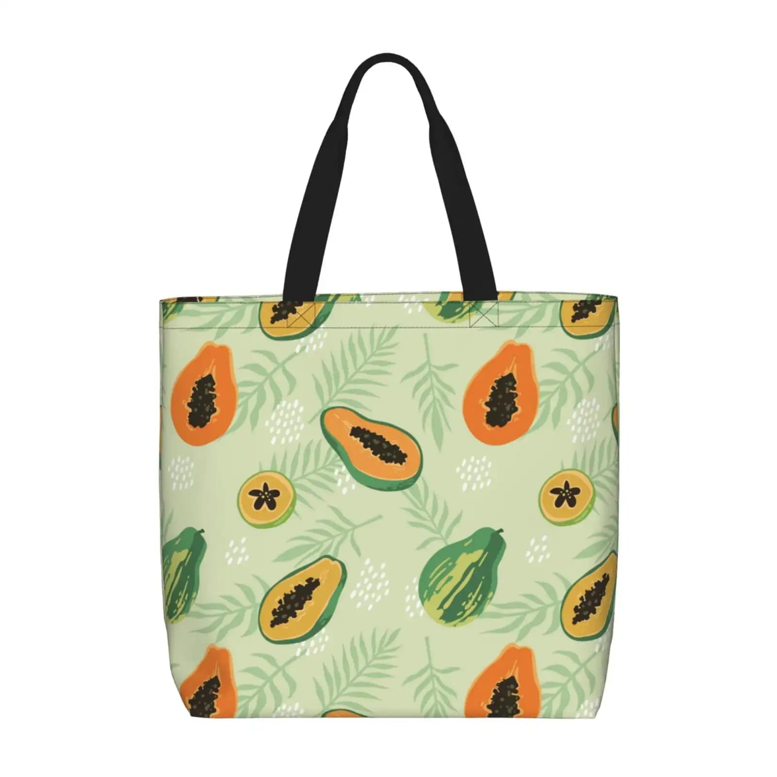 Borsa tote grande per donna - Foglia di papaia tropicale riutilizzabile La borsa tote con cerniera, borse da spiaggia per donna, borsa per mamma regali per la mamma