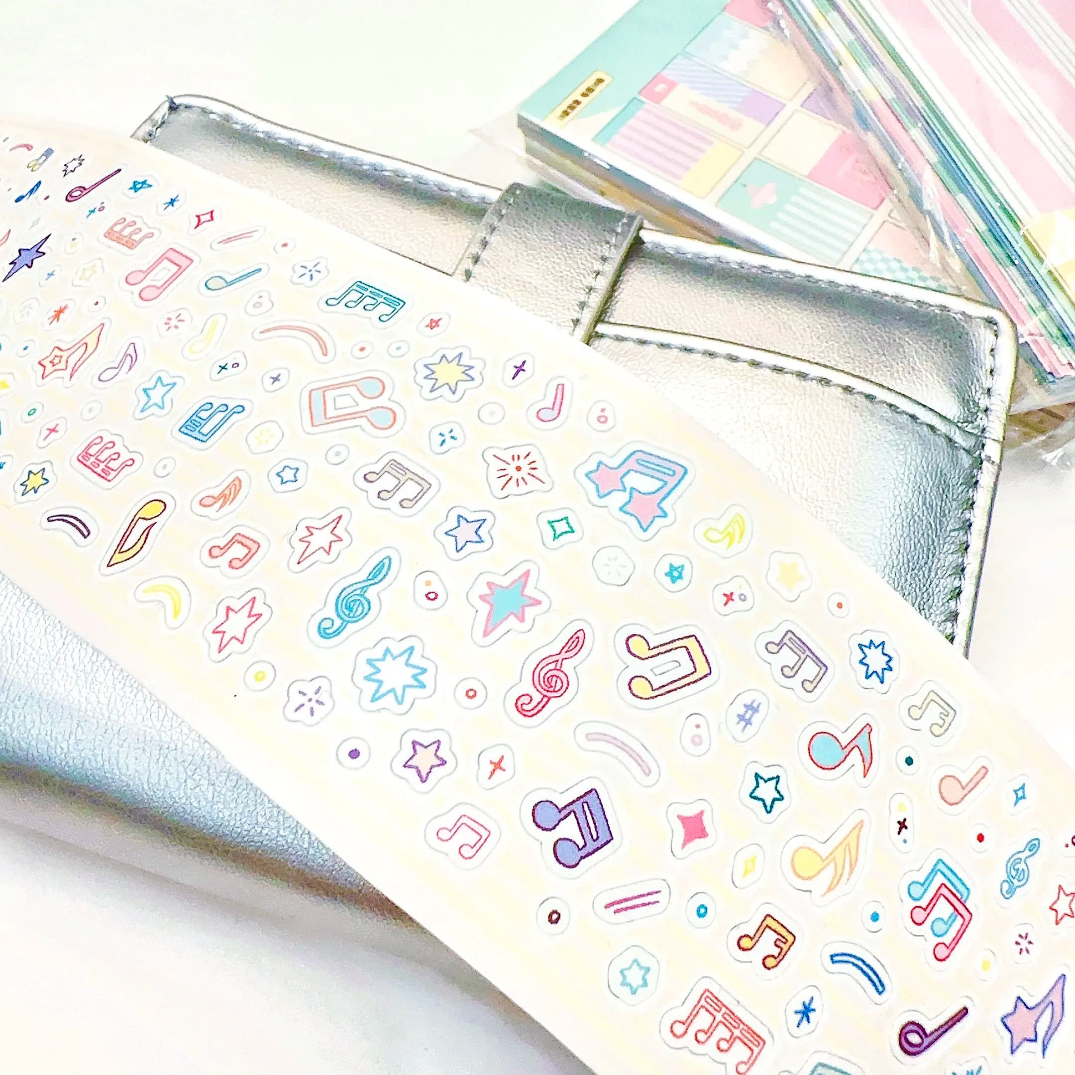 Cute Star Music Note Washi Tape - Korean Style Yanshi Scrapbook Decoration for Handmade Journals
