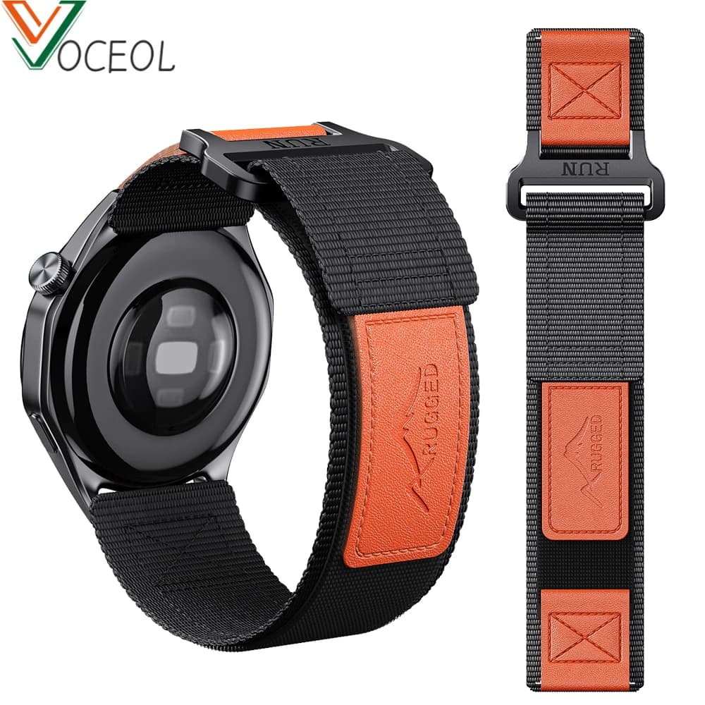 Cinturino in nylon da 22 mm per cinturino Garmin Vivoactive 4/Forerunner 255/Venu 3 2, bracciale in velcro per Huawei Watch GT4 GT3 GT2 46MM
