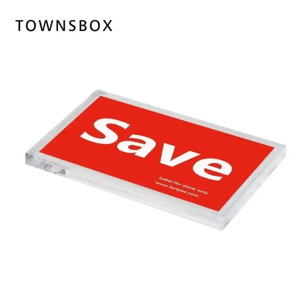 1pc copertura trasparente base posteriore cartellino del prezzo montato a parete cornice per visualizzazione del prezzo Shef porta etichette per supermercato cornice per foto cartello da scrivania