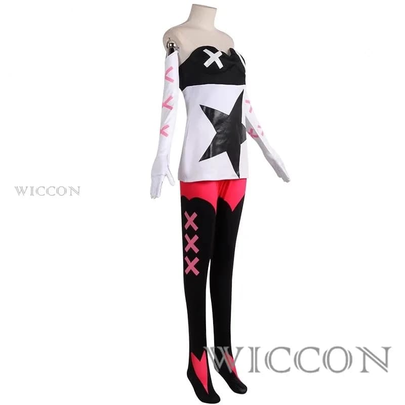 Hotel Helluva Boss Verosika Mayday Cosplay Costume Women Red Horn Headband Hairpin Prop Halloween Headweara;2'k,8;c'