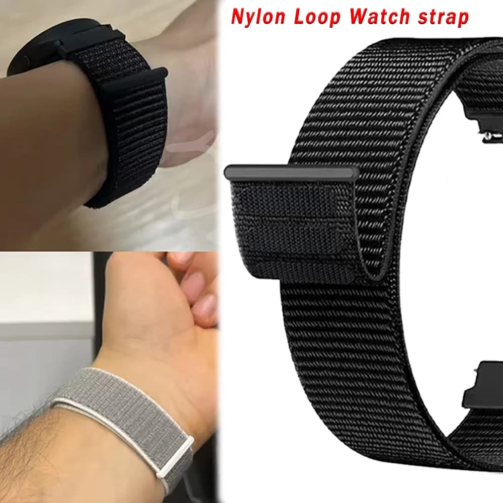 Cinturino in nylon da 20mm 22mm per Samsung Galaxy Watch7 Ultra/7 6 5 4 40mm 44mm/Watch3 cinturino da 45mm per cinturino Amazfit Active2/BIP6