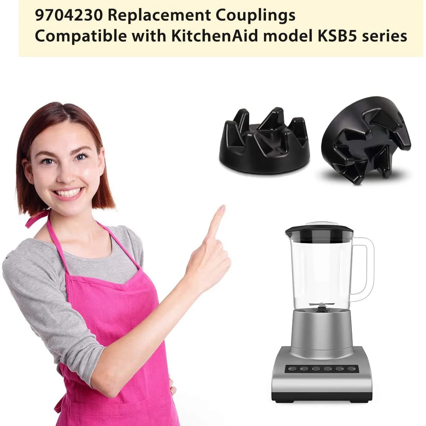 Drive Coupling 6 Packs 9704230 Blender Coupler Blender Coupling Replacment Parts with 1 Wrench