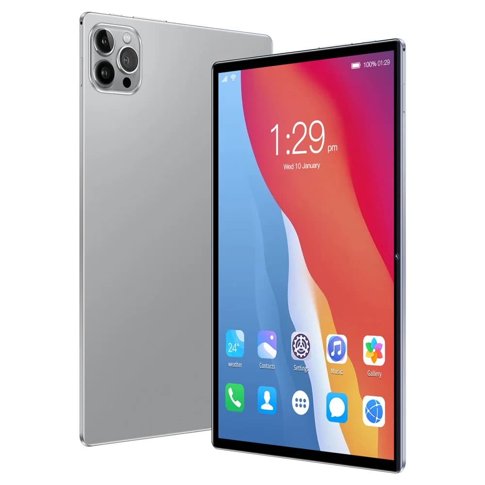 Tablet Android 11 da 10.1 pollici, 4GB+64GB, processore Octa-Core, batteria da 5000mAh, touchscreen IPS FHD 1280x800, fotocamera 2MP+5MP, Bluetooth