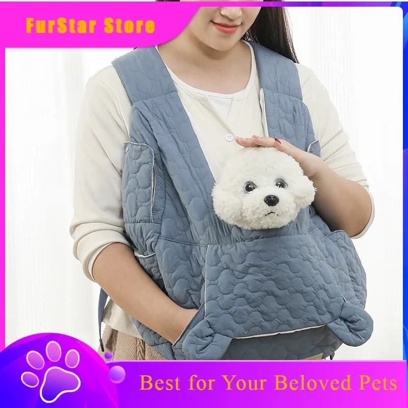 FurStarDog Carrier Cat Backpack Extra Large Capacity Pet Chest Bag Dog And Cat Outdoor Bag Waterproof And Wind Resistant Portabl