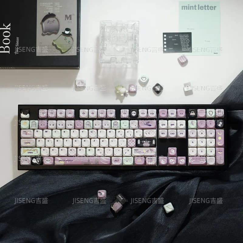 Magic Workshop Theme Keycaps Set Customized PBT Sublimation MOA Profile Keyboard Cap for Mechanical Keyboard Accessories Gifts
