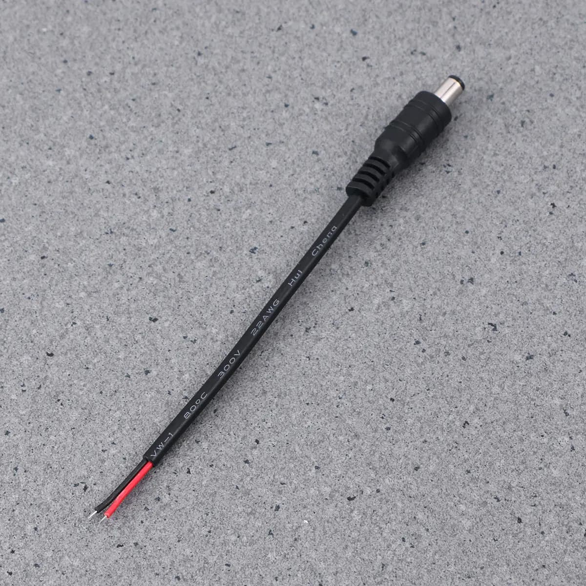 10 connettori maschio DC con cavo 5.5x2.1mm, adattatore jack per telecamere di sicurezza CCTV, cavo di alimentazione 12V