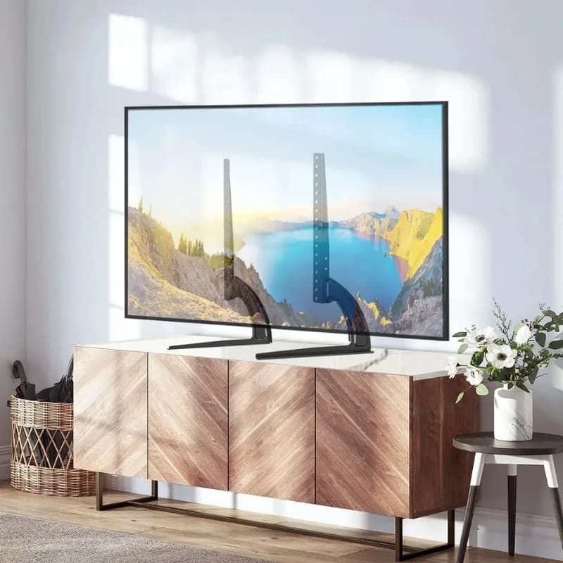Gambe in metallo per TV da 14-42 pollici, base TV regolabile in altezza con VESA 200x200mm, supporto TV da tavolo, gamba TV robusta, supporto TV universale