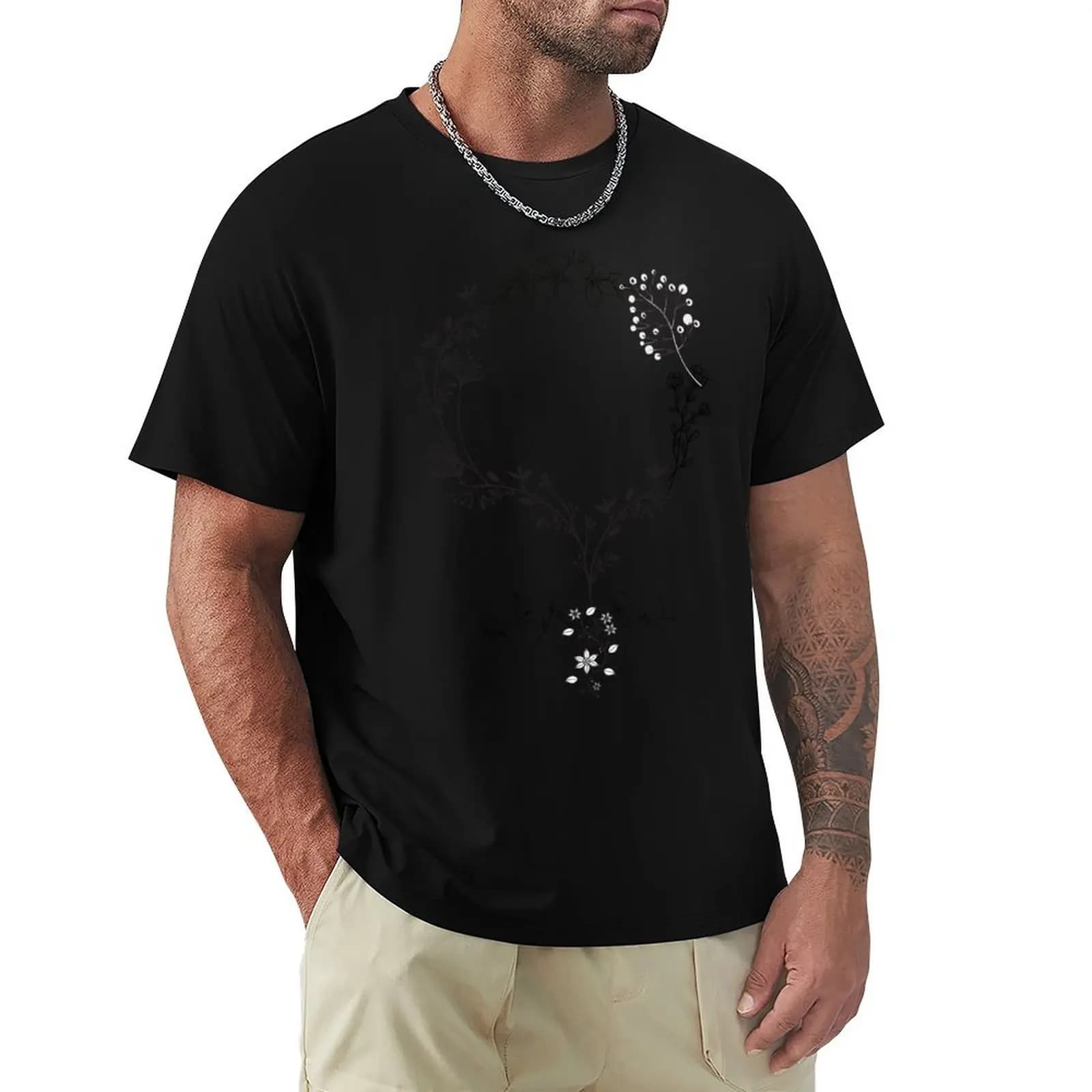 T-shirt da donna con motivo floreale, maglietta sportiva leggera a maniche corte