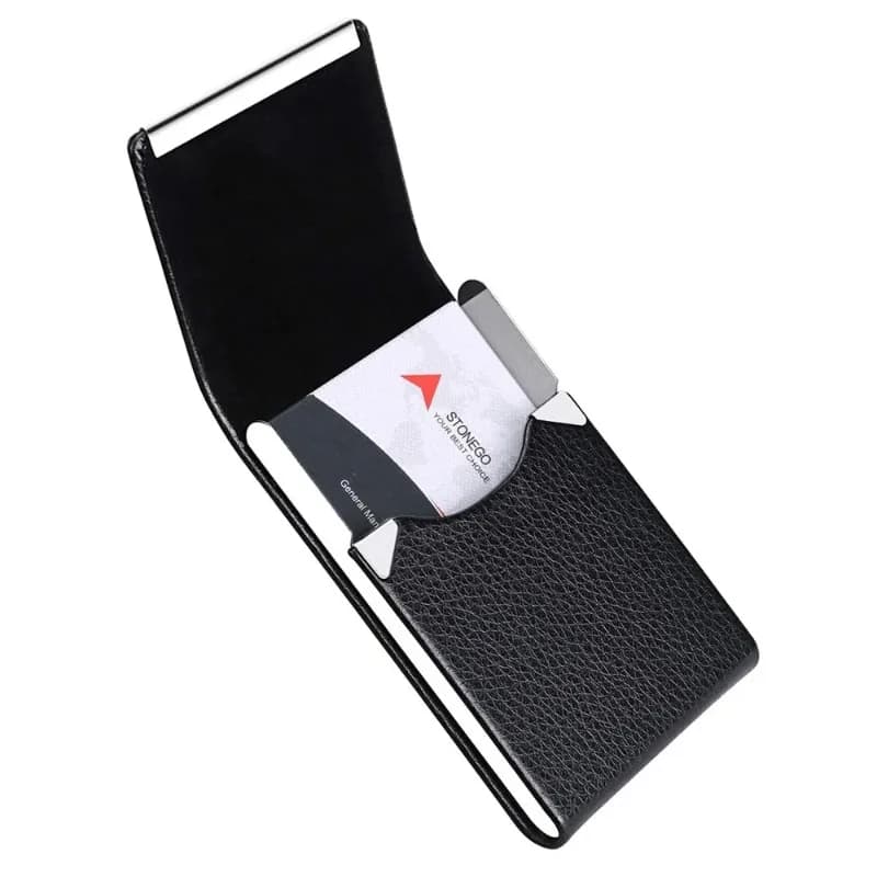 PU Business Card Bag Business Card Case Full Foreskin Vertical Cigarette Case 7 Magnetic Card Holder Dual-use Card Holder