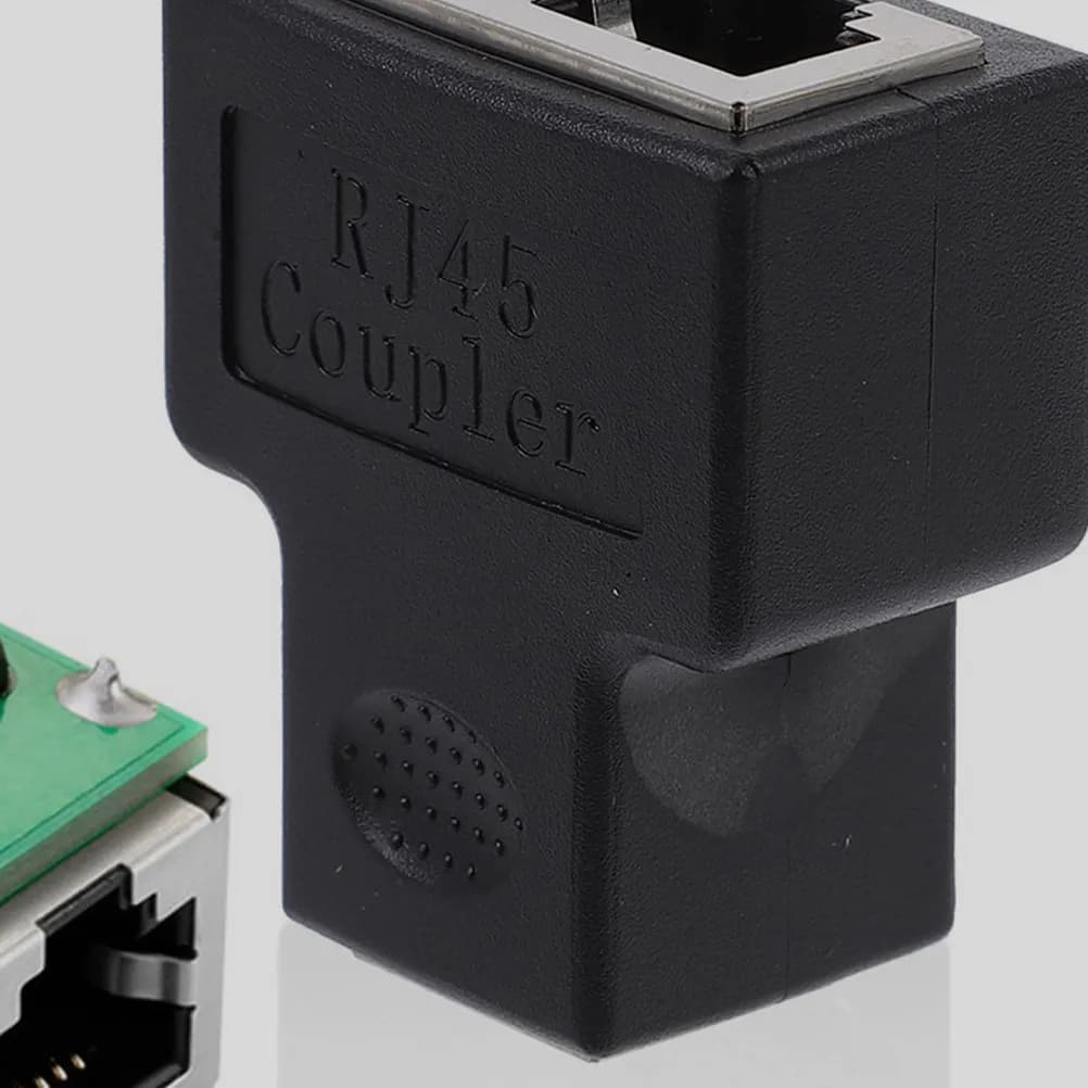 Rj45 Network Splitter Plastic Rj45 Splitter Coupler Ethernet Cable Adapter for Home Office Network Solution Ethernet Accessories