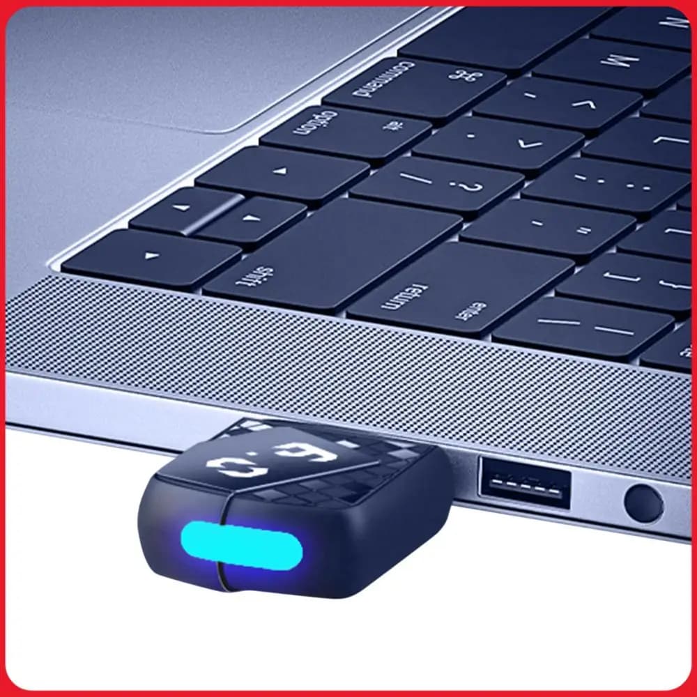 Adattatore audio wireless USB 6.0 compatibile con Bluetooth, ricevitore e trasmettitore plug & play per cuffie, altoparlanti, tastiere, stampanti